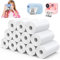JAMATA Papier d'impression thermique pour Appareil Photo Enfant,12 Rouleaux Rouleaux de Papier Thermique pour appareils photo instantanés enfants,Appareil Photo Impression Papier sans BPA 57*30mm*6.2m