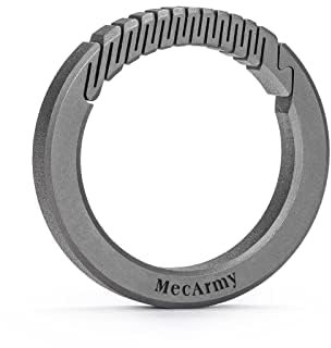 MecArmy Titan-Schlüsselringe, 1/3/4/7/18 Stück flacher Titan-Schlüsselring zum Ordnen von Schlüsseln – EDC Karabiner Clip Anti-Verlust-Schnellverschluss massiver Schlüsselring für Männer und Frauen
