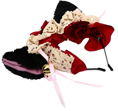 LIFKOME Tierohr-haarreifen Für Katzenohr-stirnbänder Ohrhaarschmuck Mit Glocke Cosplay-kopfbedeckung Für Geburtstage Und Festivals