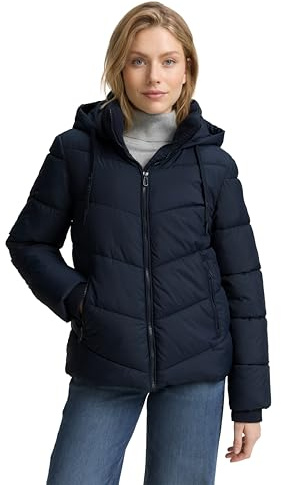 Tom Tailor Damen Puffer-Jacke mit Kapuze