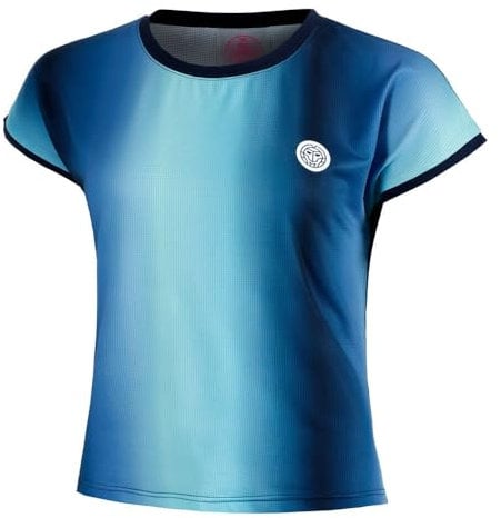 BIDI BADU Damen T-Shirt Spectrum Capsleeve Dunkelblau-Hellblau M