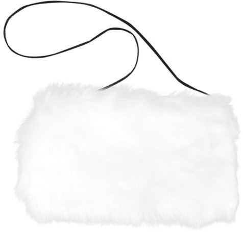 HEMOTON Handwärmer Hände Muffen Wärmerer Ärmel Flauschige Handmuffs Pelz-Armstulpen Warmer Muffarm Knuddelig Pelziger Plüsch- Stoff Fäustling Handmuff Für Damen Kunstpelz Weiß