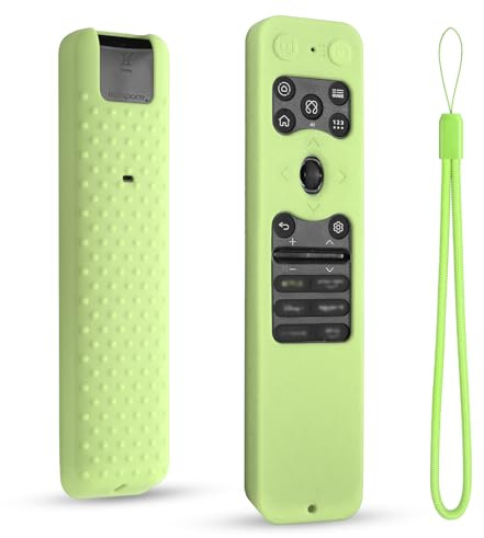 DUOLAXMENG Silicone Protective Case for LG MR25GA Remote Control Compatible with 2025 C5/M5/B5/G5 Series Remote Controls, Drop and Scratch Resistant Remote Cover with Lanyard (Glowgreen)