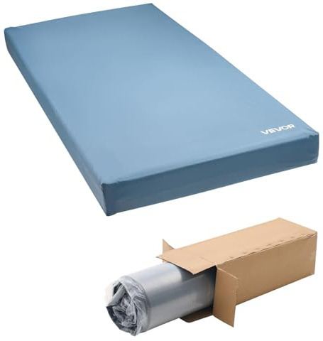 VEVOR Pflegematratze, 158 kg Tragkraft, medizinische Schaumstoffmatratze, wasserdicht, für die Behandlung von Dekubitus in Pflegeheimen & der häuslichen Pflege, 2030x914x153 mm