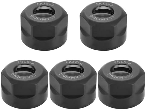 QUARKZMAN 5 Stück Spannfutter ER16A(M22) Spannmuttern Für CNC Fräs Spannfutter Halter Drehmaschine