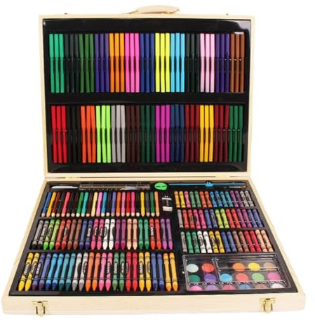 XBTGS Juego de bolígrafos de acuarela, caja de madera, pinceles artísticos, pintura al óleo, papelería, natural, 1 unidad (paquete de 1), natural, 1 unidad (paquete de 1)