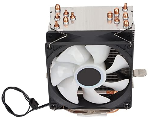 ZAICOLER Refroidisseur de Processeur Excellente Dissipation Thermique Ventilateur de Processeur RVB 3 Broches pour Utilisateurs LGA 775, Core2DUO, Celeronp, Pentium4 Métal, ABSCL, Lumières Colorées
