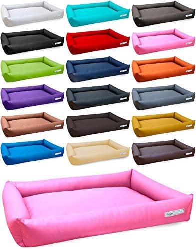 dogsfavorite, Hundebett Starter aus Kunstleder, Hundekissen, Pflegeleicht, 120 x 90 cm, pink