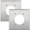 Enerlites 7792-2 plaques murales en acier inoxydable pour four électrique, prise de courant à lame droite, taille standard à 2 commandes, trou de 5,4 cm de diamètre (lot de 2)