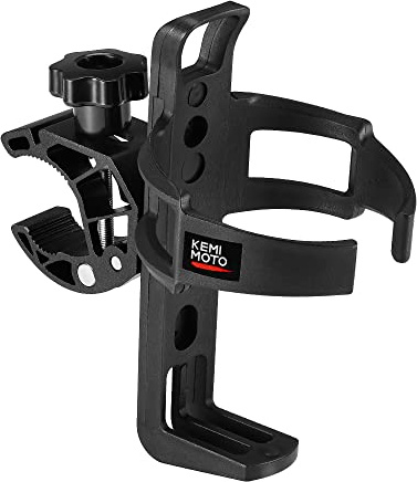 KEMIMOTO Portabottiglie universale per moto ATV con morsetto in metallo da 1,5-4 cm, per bottiglia da 567 g, per bicicletta, barca, passeggino, deambulatore, sedia a rotelle, scooter, carrello da golf