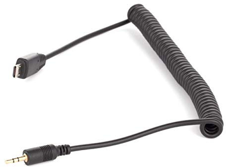 vhbw Kabel Anschlusskabel kompatibel mit Sony Cyber-Shot DSC-RX100M2, DSC-RX100M3, DSC-RX100M4 Kamera, DSLR - 120cm, Spiralkabel