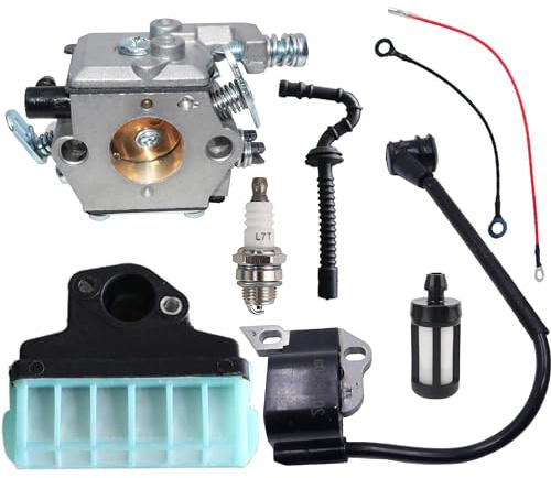 Hippotech Carburatore Carb e sostituzione filtro aria con bobina di accensione per motosega STIHL 021 023 025 MS210 MS230 MS250