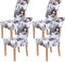 Homaxy Universal Stretch Stuhlhussen 2er 4er 6er Set Stuhlbezug für Stuhl Esszimmer (4er Set, Weihnachten B)