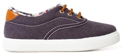 Pisamonas Zapatillas Contraste De Lona Y Cordones Talla 32 Color Azul Marino