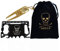Golfgeschenk-Set: Pitchgabel mit magnetischem Totenkopf-Ballmarker + 46-in-1 Multitool Mehrfachwerkzeug (Gold)