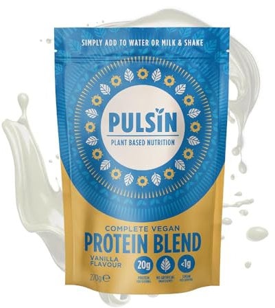 Pulsin - Complete Vanilla Vegan Protein Blend - 20g Plant Based Protein - Natural, Gluten Free & Plant Based Shake Powder - Faba Bean, Pea & Pumpkin Seed Blend