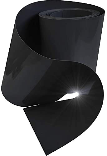 Elastische extra stark hoch steif Rasenkante, Rasen Garten, beeteinfassungen Kunststoff, schwarz PVC - Blumenbeet Umrandung- Beeteinfassung Rasen- Dicke: 800 Mikrometer (20 cm x 10 m, Schwarz)
