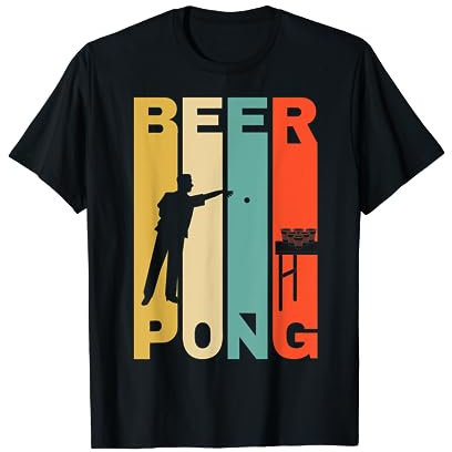 Retro Beer Pong | Party Bierpong Becher Spiel | Bierpong T-Shirt