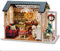 Puppenhaus Miniatur mit Möbeln, Kinder DIY Holzhaus Spielzeug Handwerk Handwerk Häuser Modell mit LED-Licht