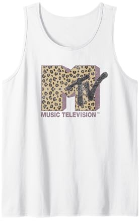MTV Classic Leopard Print Bold Logo Tank Top