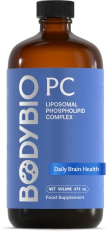 BodyBio PC - Phosphatidylcholine for Brain Health, Mental Clarity, Cognitive Function, Cellular Repair & Healthy Aging, Phospholipid Complex Supplement for Gentle Daily Detox