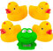 alles-meine.de GmbH Badeenten - Baby & Wasserspielzeug Verschiedene Artikel frei wählbar 5 TLG. Set - Gummienten/Bade - Enten & Frosch - inkl. Name - 6 cm - Baby & Badewann..