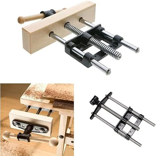 uyoyous Tornillo de banco de 255 mm para trabajos de carpintería (madera, no incluye madera), tornillo de banco de 10 pulgadas