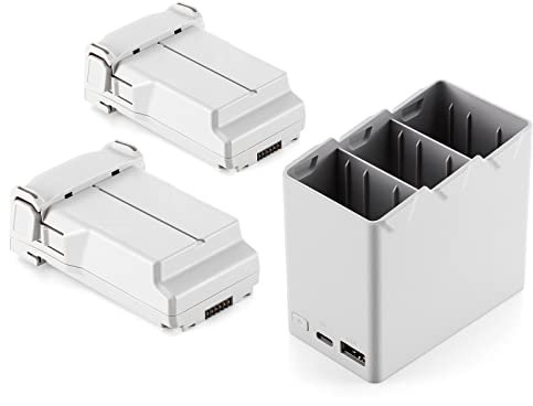 Original 2 Pack Mini 3 Pro Intelligent Flight Battery Plus (Capacity 3850mAh,The Longest Endurance 47 Minutes) and Mini 3 Pro Two-Way Charging Hub for DJI Mini 3/Mini 3 Pro/Mini 4 Pro RC Drone