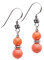 Orecchini da donna fatti a Mano con Doppia ietra preziosa e orecchini pendenti in argento sterling - Idee regalo per le donne (Corallo Rosa)