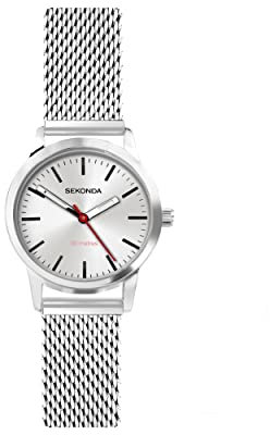 Sekonda Nordic Damen-Armbanduhr, 28 mm, Quarz, Analoganzeige, Edelstahl-Mesh-Armband, 40488