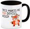 Fuchs Kaffeebecher in schwarz mit Spruch This makes me fox devils wild Tasse für Arbeitskollegen zum Wichteln Fuchs Wut Kaffeetasse abgefahren