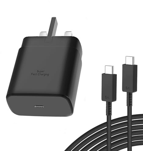 FFZZKJ 45W USB C Charger PPS Super Fast Charger 2.0 for Samsung Galaxy S24 Ultra/S24+/S24/S23 Ultra/S23+/S23/Tab S8 Ultra, Google Pixel 8 Pro, iPhone 14 Pro Max, Support PD 3.0 QC 4.0, 5A Cable, 6.6FT