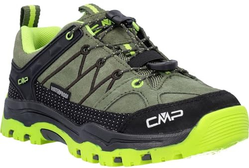 CMP Kids Rigel Low Trekking Shoes Wp Unisex Kinder Trekking-Schuhe, Kaki Acid, 37 EU