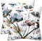 DILOXNSU Kissenbezug 45x45 2er Set Kissenbezüge Kunst Aquarell Blume Deko Kissen Samt Sofakissen Modern Abstrakte Kissenhülle Dekokissen Aesthetic Couchkissen für Sofa Couch Wohnzimmer Zierkissen