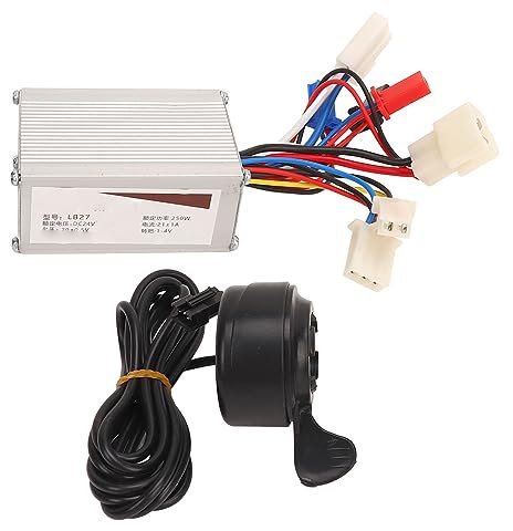VGEBY 24V 250W Ebike Controller, 24V 250W Controller mit Daumengas Geschwindigkeitsregelung Kit Elektrischer Daumengas für Elektrische Fahrräder Dreiräder, Motorräder