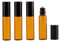 5ml Botellas de Vidrio ámbar con Bola de Metal de Acero Inoxidable - 4 Piezas Botella de Aceite Esencial Roll-on para Aceite Esencial, Frasco Perfume Recargable