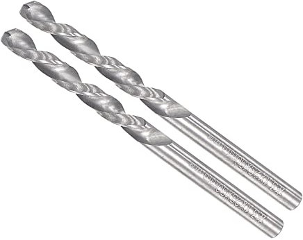 CoCud Vollhartmetall Bohrer Bit 3.1mm Durchmesser Links Hand YG6X (C3/K10) Wolfram Hartmetall Gerade Schaft Spiralbohrer - (Anwendung: für Edelstahl Stahl Legierung) 2Stk