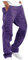 Generisch Schnittschutzhose Herren, Arbeitshosen Für Männer Outdoor Mit Multi Taschen Damen Arbeitshose Herren Stretch Carghose Blau Stretch Gummibund Mountainbike Hose (L, Purple)