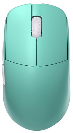 Lamzu Atlantis OG V2 PRO Wireless Gaming Mouse, Ultra Lightweight 57g, Mechanical Switch,26000 DPI,Symmetrical,MCU Nordic 52840,Silver TTC, PAW3395 Sensor (Elegant Blue)-Coming with 1K Dongle