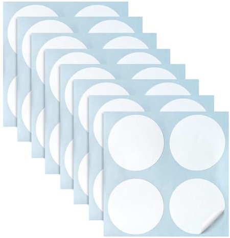 Pack 32ud Pegatinas Anticolisión para Cristales Vinilo Adhesivo Circular para Ventanas Previene Choques de Personas y Pájaros Adhesivos Antichoque para Vidrios Transparentes (5,5 cm, Blanco)