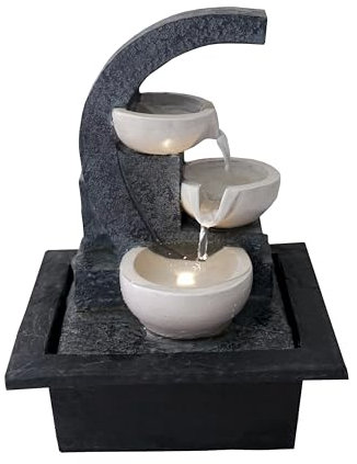 Fontaine à Eau pour l'intérieur Arkadia - avec LED Blanc Chaud - Décoration pour Salon,Chambre - ARUM