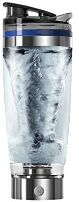 ABHI Elektrisch Protein Shaker 450ML Edelstahl USB Aufladung Tragbar Rührgerät Flasche für Kaffee Tee Heiße Schokolade Milch Protein Shakes Becher - Silber