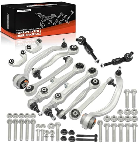 Frankberg Querlenker Satz 14-Teilig 4B0407151C | Kompatibel mit P.a.s.s.a.t 3B3, P.a.s.s.a.t Variant 3B6, A6 4B2 4B4 1.8L 1.9L 1997-2005, A6 Avant 4B5 4B6