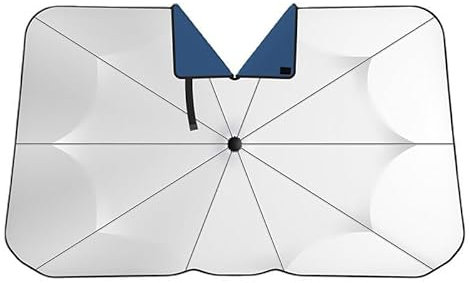 Coche Parasoles Lunas Delanteras, para Mini Hatch R50 R56 F55 F56 JCW/One/One D/Cooper/S 2001-2024 Boca Abierta Verano Protección Solar Aislamiento, E V Blue 120CM*65CM