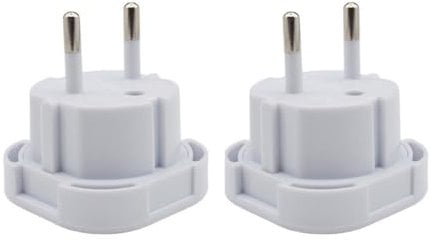 Adattatore per presa da viaggio doppia Dragon EU | Convertitore da spina a 3 pin a europea a 2 pin tipo C, E, F per Spagna, Francia, Italia, Portogallo, Germania, Grecia, Svezia, Norvegia, Polonia,