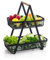 Trendi 2 Tray Fruit Stand Fruit Bowl, 2-Tier Mesh Fruit Basket with Wooden Handle, Fruit Bowl, Bread Basket, Vegetable Bread Basket, Modern for Kitchen Decoration, Vegetables, Fruits, Snacks