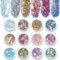 GZMAYUEN 12Pcs Glitzer für Nägel Chunky Glitter Sequin Glitzer für Gelnägel, Glitter Holographic Sequin Pailletten Nagel Glitzer Set