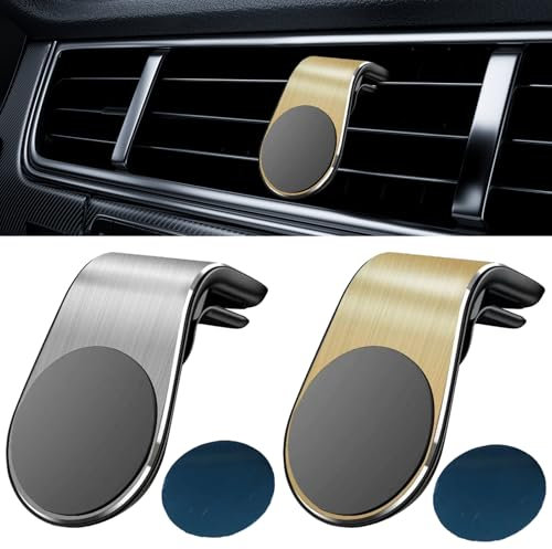 2er-Pack Halterung Kompatibel Mit Ooono No2/No1, Magnetische Halterung,Lüftungsschlitze Kfz-Halterung Halterung Auto Kompatibel Mit Ooono 2 Magnetischer Auto-Luftauslass-Handyhalter (Gold/Silber)