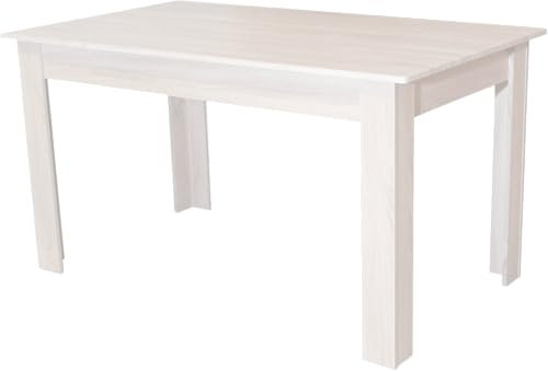 DUPI Mesa de Comedor Aitana | Diseño Atemporal | Estable y Robusta | MDF Resistente | Uso Versátil en Cocina o Comedor | 110x70 | Madera | Blanco