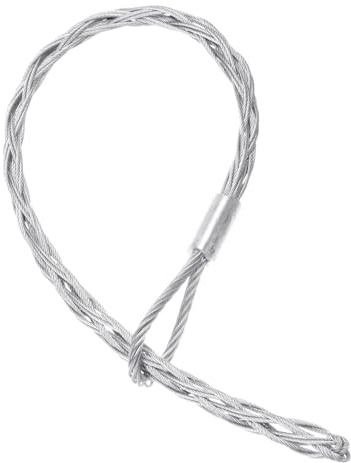 QUARKZMAN Kabelstrumpf für Kabelstangen 25-34mm Ø, Kabeleinziehhilfe 0.7m Verzinkter Stahl Einziehfeder Einziehspirale für Elektrische Kabel Kabelverlegung Leitung Draht Leerrohre Silber